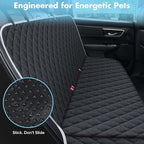 Meolsaek Car Seat Cover for Dogs, Non-Slip Dog Hammock for Car Back Seat, with Mesh Window Scratch Proof Nonslip Back Seat Protector for Trucks SUVs Most Cars (Black with Mesh)