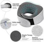 TALLGO Travel Pillow, Best Memory Foam Neck Pillow Head Support Soft Pillow for Sleeping Rest, Airplane Car & Home Use (1Grey)