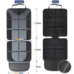 Gimars Car Seat Protectors, 2 Pack XL 5-Layer Thickest EPE Waterproof Protectors with 600D Fabric, Nonslip Backing, Storage Pockets for SUV, Sedan, Truck, Leather Seats (Gray)