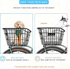 Dog Seat Belt for Bike Basket, Retractable Bicycle Dog Seatbelt, Elastic Pet Safety Leash Harness for Cat, Dog Leash Extension Attachment Shock Absorbing Lead Extension Absorber (Orange)