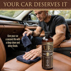 Leather Cleaner, Conditioner and Detailer Kit - Natural Beeswax Formula for Car Seat, Couch, Furniture, Purse, Boots & Jackets - Auto Interior Detailing Set - Made in USA (Combined Kit)