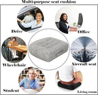 Super Thicken Car Seat Cushion for Adults-Car Booster Seat for Short Drivers-Increase The Field of View by 12cm/4.7in,Plush shell, breathable,with handle,easy to carry,for Cars,Office,Home(Light Gray）