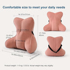 Lumbar Support Pillow (Pat. Pend) for Office Chair, Couch, Recliner & Car Seat, Ergonomic Back Support Cushion for Lower Back Pain Relief, Washable Lumbar Pillow, Blush Pink