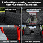 Dog Car Seat Cover For Back Seat Compatible With Tesla Model Y/3 - Pet Travel Hammock For Suv - Pets Backseat Covers For Car Seats -Waterproof Cars Seat Extender Protector Dogs with Headrest Protector