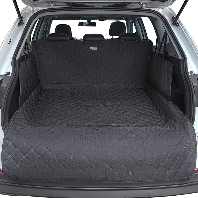 Dog Cargo Liner for Compact SUV - Heavy-Duty 900D Oxford Waterproof Pet Cargo Protector with 3-Sided Zippered All-Round Protection & TPU Suction Cups, Ideal for Dog Travel