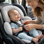 Pro Goleem Infant Car Seat Head Neck Body Support, Ultra-Soft Minky and Microfiber Newborn Car Seat Insert, Perfect for Car Seat, Stroller, 2-in-1 Reversible, for Boys and Girls, Gray