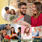 Custom Air Fresheners with Picture - Personalized Air Freshener for Car, Double Sided Customizable Photo Text,Birthday Wedding for Men Women Girlfriend Boyfriend (Round)