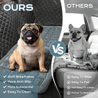 Backseat Dog Bed Mat for Car, Dog Car Seat Cover for Back Seat, Pet Car Blanket Soft and Comfortable, Upgraded Bottom Non-Slip, Washable Travel Pet Mat for Cars Trucks and SUVs (Gray, 53" x 24")