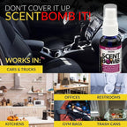 Scent Bomb Air Freshener Spray, Long-Lasting Odor Eliminator - Effective Deodorizer for Home & Car, Fresh Room Spray for Kitchen, Bathroom & Smell Neutralizer - 1 oz Pack of 4, Mulberry Scent