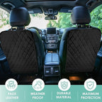 FH Group Faux Leather Auto Seat Back Kick Protectors –2 Pack Diamond Stitched Back Seat Protector for Driver and Passenger Seat, Waterproof, Easy to Clean