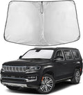EcoNour Windshield Sunshade Compatible for Jeep GrandWagoneer 2022-2024 2025 2026, Sun Visor for Front Windshield & Window Sun Shade Cover, UV Heat Blocker & Protector, Car Accessories