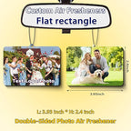 Custom Air Freshener with Picture, Personalized Car Air Freshener, Customized Double Sided Photo Air Fresheners, for Car, Wardrobe, Bathroom, Christmas Hanging Ornaments (Horizontal)