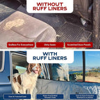 Ruff Liners XL Dog Seat Cover, Black – As Seen on Shark Tank – Back Seat Protector for Full-Size Trucks – Waterproof, Machine-Washable, Touch Fasteners, & Belt Slots – Heavy-Duty Dog Hammock
