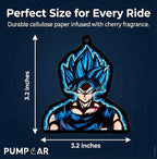PumpCar car air freshener 2-piece double-sided Goku SSJ hanging cherry-scented anime dragon for rearview mirror Car Interior Accessories Household Gifts