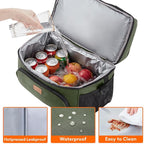 Lifewit Insulated Cooler Bag, 32/48 Can Large Leakproof Beach Cooler, Lightweight Portable Double Layer Soft-Sided Travel Ice Chest for Camping, Kayaking, Road Trips, Grocery Shopping