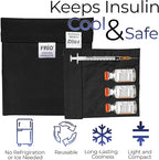 FRIO Cooling Wallet - Insulin Cooler for 45+ Hours of Stress Free On The Go - Black - Small