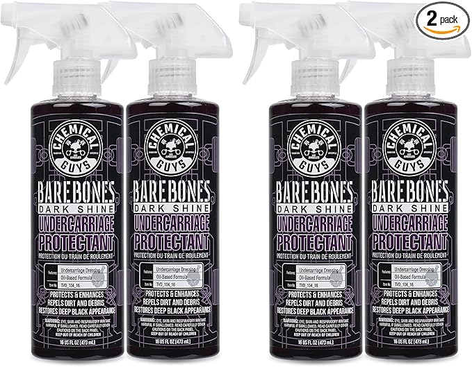 Chemical Guys TVD_104_1602 Bare Bones Premium Dark Shine Spray for Undercarriage, Tires and Trim, Safe for Cars, Trucks, Motorcycles, RVs & More,16 fl oz (4 Pack)