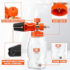 RIDGE WASHER Pressure Washer Gun Foam Cannon with Dual Connector Accessory, Double Tip Attachment for Foam Blaster, Stainless Steel Car Wash Foam Gun, 1/4" Quick Connect, 4000 PSI