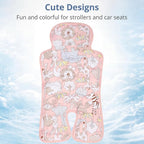 Pinkunn Gel Car Seat Baby Cooling Pad for Summer Breathable Stroller Cooler Pad Multifunctional Carseat Cooling Mat for Baby Child Dining Chair Safety Seat Stroller(Pink,Animal)