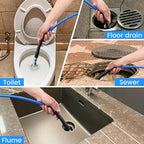 100FT Pressure Washer Sewer Jetter Kit, 5800 PSI Water Jet Drain Cleaner Hose with Corner Rotating Button Nose Nozzle, 1/4 Inch NPT, Kit Includes Sewer Jetting Nozzles and Spanner Handle Strap