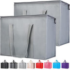 Bodaon 2-Pack Insulated Reusable Grocery Shopping Bags, X-Large Picnic Cooler Bag Top Cold, Grey