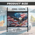 NDISTIN Eagle Car Ceiling Cargo Net Pocket with Zipper Quick Release Buckle Car Roof Cargo Net American Flag Overhead Cargo Storage for SUV Van Truck Anti-Fall Auto Accessory