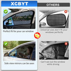 XCBYT Car Window Shades for 2014-2020 Grand Cherokee (Not for Grand Cherokee L) Sun Shade for Car Baby Side Window with Breathable Mesh Blocking 99% UV Glare and Privacy Protection for Safe Driving