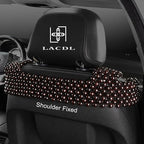 LACDL Beaded Car Seat Covers for Cars, Cooling Bead Seat Cover for Trucks & SUVs - Auto Ventilated Seat Cooler Pad, Natural Wood Breathable Beads - Sweat Protector for Summer, Dark Red