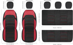 CAROMOP 3D Air Mesh Car Seat Covers Full Set,Breathable and Durable Seat Covers for Cars,Split Bench Compatible,Universal Fit for SUV,Vans,sedans, Trucks, Automotive Interior Covers(5-Seat Black/Red)