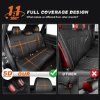 AOMSAZTO Custom Fit Car Seat Covers for Honda CRV 2017 2018 2019 2020 2021 2022 CR-V Faux Leather Seat Cover Full Set Front & Rear Car Seat Protector(Black,5 Seats)