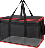 Bodaon Insulated Food Delivery Bag With Hard Bottom, XXXL Pizza Cooler Bags, Rideshare Delivery Bag, Grocery Shopping and Catering Thermal Cold/Hot Styrofoam Carrier for Travel/Car