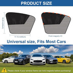 Car Window Shades, 2Pack Magnetic Front Car Window Cover, Half Blackout & Half See-Through Driver Side Window Sun Shade for Eating/Breastfeeding/Taking a Nap/Clothes Changing/Camping