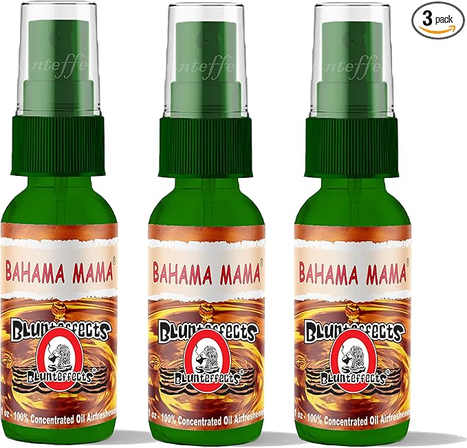 Blunteffects Blunt Effects 100% concentrated Air Freshener Car/Home Oder Neutralizing Spray (3 Pack) [Choose The Scent] (Bahama Mama)