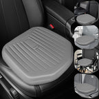 CAR PASS Premium Leather Car Seat Cushion, Comfort Memory Foam Driver Seat Cushion for Long Driving, Waterproof Non-Slip Seat Cushions for Cars, Truck, SUV, Office Chairs, Stadium, Gray ﻿