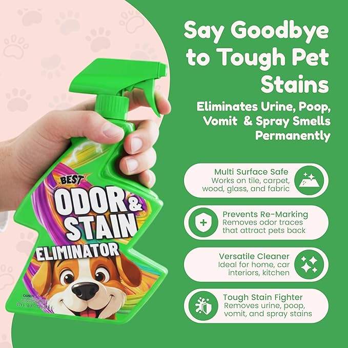 Pet, Enzyme Spray for Urine, Dog Smell, Carpet Mess. Remove Dog & Cat Pee, Poop, Stain, Spot, Smell, Odor Enzymatic at a Molecular Level for Your Home