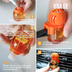 Cute Car Air Freshener 2 Pack, Lightbulb-Shaped Car Fresheners, Automotive Vent Clip, Long Lasting Scent, Essential Oils, Cute Car Accessories for Women, Orange Scent