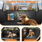 URPOWER Dog Car Seat Cover for Pets 100% Waterproof Seat Cover Hammock 600D Heavy Duty Scratch Proof Nonslip Durable Soft Back Seat Covers for Cars Trucks and SUVs