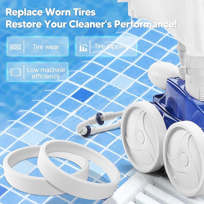 Funmit Pool Cleaner All Purpose Tire Replacement Part Compatible with Polaris 280 360 180 380 C10 C-10 Pack of 3