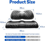 NOKINS Golf Cart Diamond Seat Covers Kit with Sponge Padding - Fit for Most OEM Standard Front Seats, OEM Standard Seat Upgrade Seat Covers (Fit for Club Car Precedent 2004-UP)