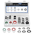 93PCS A/C Compressor Seal Washers Assortment Kit, 9 Sizes Air Conditioning System Compressor Port O-Rings, Replace Universal Automotive Self-Centered Bonded Sealing Washers (ID: 8mm-17.5mm)