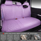 CAR PASS Light Purple Bling Diamond Leather Car Seat Covers Full Sets, Waterproof Shining Glitter Sparkly Crystal Universal Armrest Fit for Automotive Truck SUV Cute Women Girl,Lavender Rhinestone