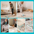 Vivifying Carpet Rake Pet Hair Remover Set, 56” Adjustable Long Handle Plus 2 Handheld Tools, Deep Cleans Pet Hair from Carpets, Rugs, Mats & Upholstery