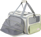 Pawaii Cat Carrier with ID Tag, TSA Airline Approved Soft Sided Collapsible Pet Travel Carrier, Portable Comfortable Convenient Foldable Cat Travel Bag
