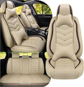 Car Seat Covers Fit for Toyota rav4 2000-2026, Stylish Sport Seat Covers, Waterproof Wear-Resistant Premium Nappa Leather Car Seat Cover.(Full Set with Pillow/Beige)
