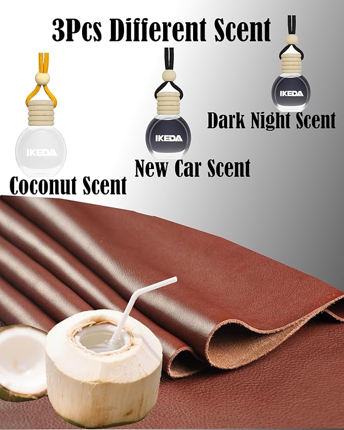 Car Air Freshener,3pcs Car Deodorizer Long-Lasting Nature Scent,Powered Aroma Automotive Hanging Decor for Home,Auto,Women,Men