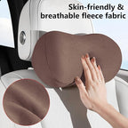Car Neck Pillow Ergonomic Design Memory Foam Softness Car Headrest Pillow for Neck Support Cushion for Driving, Universal Fit Head Rest Travel Pillow, Fits All Vehicles, Brown, 2 Pack