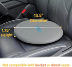 Sojoy iGelComfort Deluxe Gel Swivel Seat Cushion with Supportive Memory Foam 360 Degrees Rotating Seat Cushion for Home,Stool Chair,Office，13.5 Inches in Diameter,Dark Gray