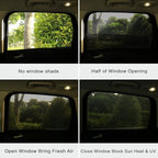 2Pack Large Car Window Screen Mesh 41" to 53", for Large SUV, Pickup, Truck, Minivan, Window Sun Shade for Car Camping Overnight Sleeping