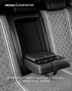Road Comforts Baja Bench Seat Covers Grey Diamond Rear Blanket Seat Covers - Jacquard Fabric, Airbag Compatible, Universal Fits Car, Truck, SUV, and Vans