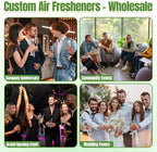 10-1000 Pcs Custom Air Fresheners with Picture - Personalized Photo Logo Text Double Sided Air Freshener Customized Bulk Gifts for Car Business Branding Events (Heart Shape, Various)